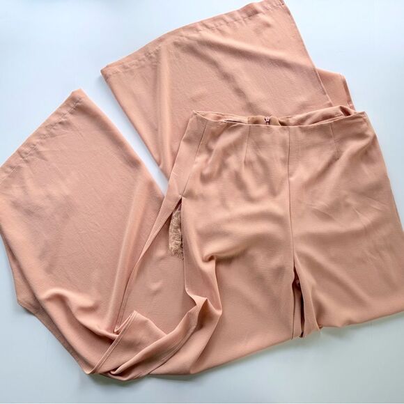 Noreen Phillips Couturiere Split Leg Beachy Wide Leg Pants w/ Lace Liner S - Picture 4 of 9